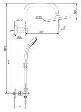 Фото товара Душевая стойка Ideal Standard IdealRain Eco A6037AA