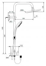 Фото товара Душевая стойка Ideal Standard IdealRain eco A6281AA