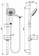 Фото товара Душевой гарнитур Ideal Standard IdealRain Cube B0012AA