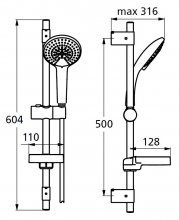 Фото товара Душевой гарнитур Ideal Standard IdealRain B9425AA