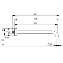 Фото товара Кронштейн для верхнего душа Ideal Standard IdealRain B9444AA