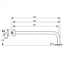 Фото товара Кронштейн для верхнего душа Ideal Standard IdealRain B9445AA