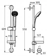 Фото товара Душевой гарнитур Ideal Standard IdealRain B9503AA