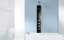 Фото товара Душевая панель Novellini Aqua 1 Cascata 2 CASC2VME-H черный