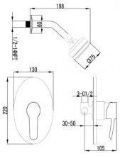 Фото товара Душевой комплект Lemark Atlantiss LM3220C