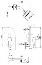 Фото товара Душевой комплект Lemark Atlantiss LM3221C