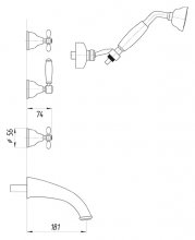 Фото товара Душевой комплект Migliore Princeton Plus ML.PRP-8018 Do