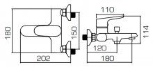 Фото товара Смеситель Bravat Pure F6105161C-01 для ванны с душем