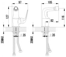 Фото товара Смеситель Lemark plus Advance LM1208C для биде