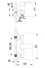 Фото товара Смеситель Lemark plus Grace LM1503C для душа