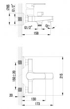 Фото товара Смеситель Lemark plus Grace LM1512C для ванны с душем