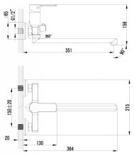 Фото товара Смеситель Lemark plus Grace LM1551C универсальный