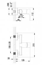 Фото товара Смеситель Lemark plus Factor LM1603C для душа