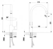 Фото товара Смеситель Lemark plus Factor LM1605C для кухонной мойки