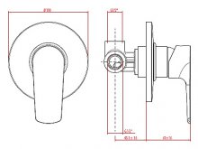 Фото товара Смеситель Gattoni H2OMIX 3000 3030C0 для душа