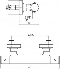 Фото товара Термостат Gattoni Termostatici TS225C0 для душа