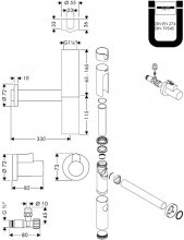 Фото товара Вентиль Hansgrohe 13954000 с кожухом