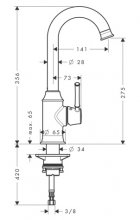 Фото товара Смеситель Hansgrohe Talis Classic 14858000 для кухонной мойки