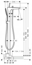 Фото товара Смеситель Hansgrohe PuraVida 15473000 для ванны с душем