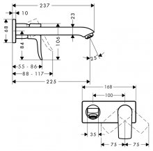 Фото товара Смеситель Hansgrohe Metris 31086000 для раковины