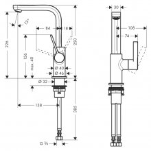 Фото товара Смеситель Hansgrohe Metris S 31161000 для раковины