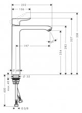 Фото товара Смеситель Hansgrohe Metris 31184000 для раковины