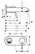 Фото товара Смеситель Hansgrohe Talis 31618000 для раковины