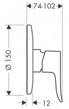 Фото товара Смеситель Hansgrohe Metris 31686000 для душа