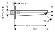 Фото товара Излив Hansgrohe Logis 71410000 для ванны