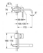 Фото товара Смеситель Grohe Allure 19309000 для раковины