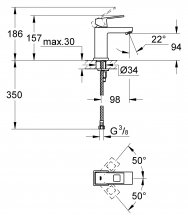 Фото товара Смеситель Grohe Eurocube 23132000 для раковины