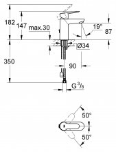 Фото товара Смеситель Grohe BauEdge 23329000 для раковины