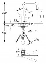 Фото товара Смеситель Grohe Eurodisc Cosmopolitan 31122002