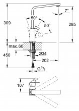 Фото товара Смеситель Grohe Eurocube 31255000