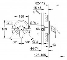 Фото товара Смеситель Grohe Euroeco 32742000 для душа