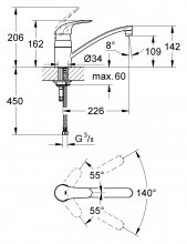 Фото товара Смеситель Grohe Euroeco 32750000