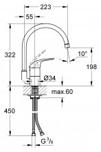 Фото товара Смеситель Grohe Euroeco 32752000