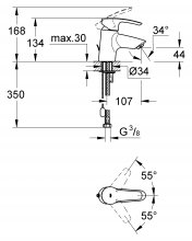 Фото товара Смеситель Grohe Eurostyle 33559001 для раковины