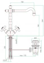 Фото товара Смеситель Fiore Margot 26ZZ0625 для раковины