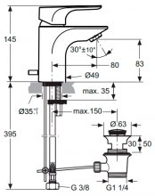 Фото товара Смеситель Ideal Standard Strada A5842AA для раковины