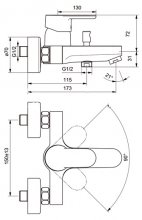 Фото товара Смеситель Ideal Standard Ceraplan III B0718AA для ванны с душем