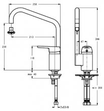 Фото товара Смеситель Ideal Standard Cerasprint B9576AA для кухонной мойки