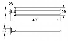 Фото товара Полотенцедержатель Grohe Essentials Cube 40624000