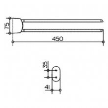 Фото товара Полотенцедержатель Keuco Elegance new 11618 двойной