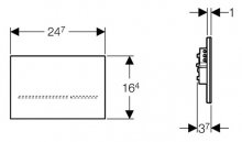 Фото товара Кнопка смыва Geberit Sigma 80 116.090.SM.1