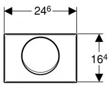 Фото товара Кнопка смыва Geberit Delta 15 115.101.00.1 антивандальная