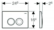 Фото товара Кнопка смыва Geberit Delta 21 115.125.46.1 хром матовый