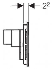 Фото товара Кнопка смыва Geberit Sigma 40 115.600.KR.1 с системой удаления запаха