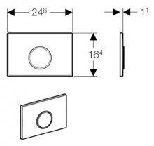 Фото товара Кнопка смыва Geberit Sigma 10 115.758.KN.1 хром матовый
