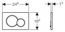 Фото товара Кнопка смыва Geberit Sigma 01 115.770.KA.5 хром / матовый хром